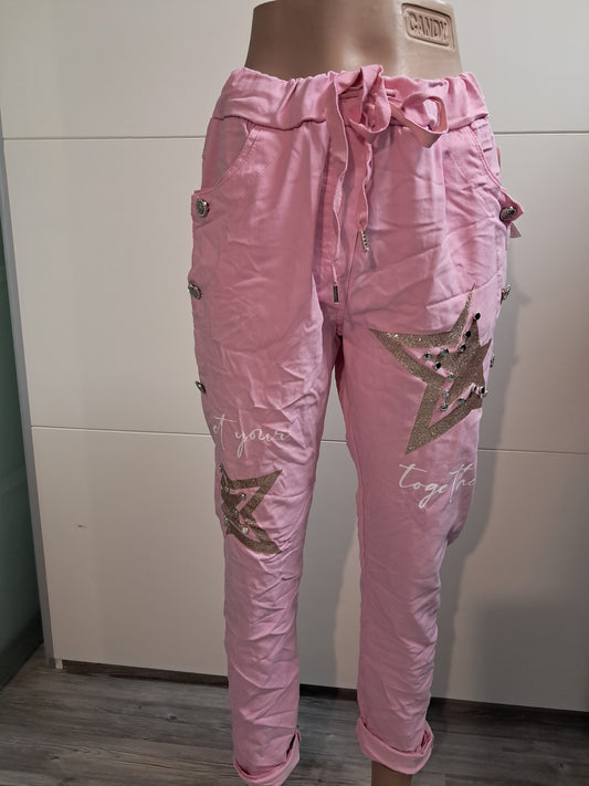 Stretch Hose mit Rundum Gummizug bis Gr. 38/40 tragbar