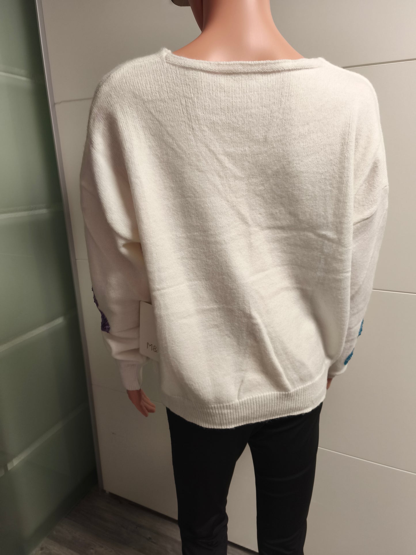 M&V Feinstrick Pullover mit Pailletten