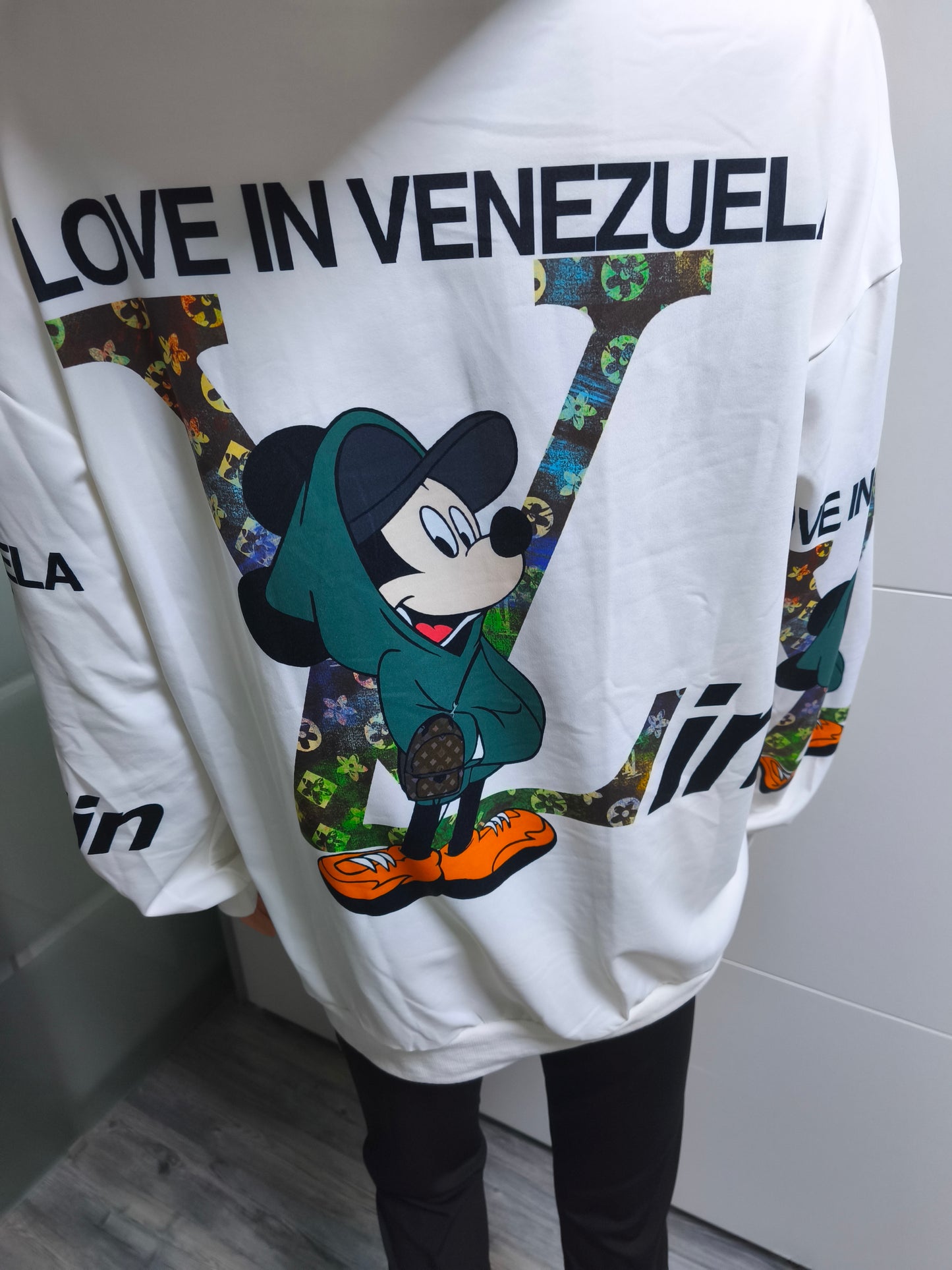 Rose Kapuzen Sweatshirt bis 44 tragbar