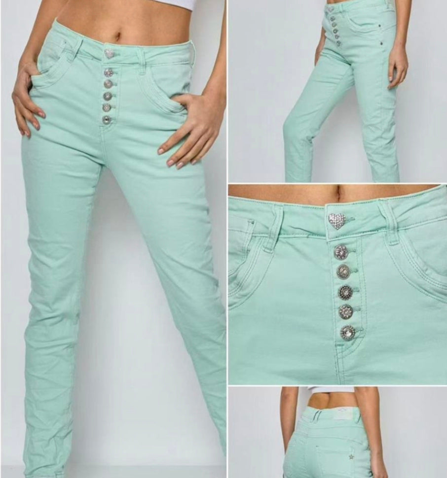 Jewelly Baggy Jeans Mint oder Flieder