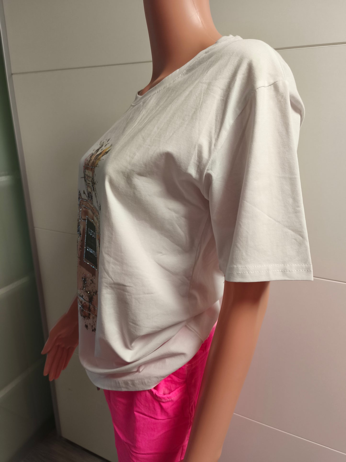 T-Shirt Parfüm mit Strass bis Größe 40 tragbar