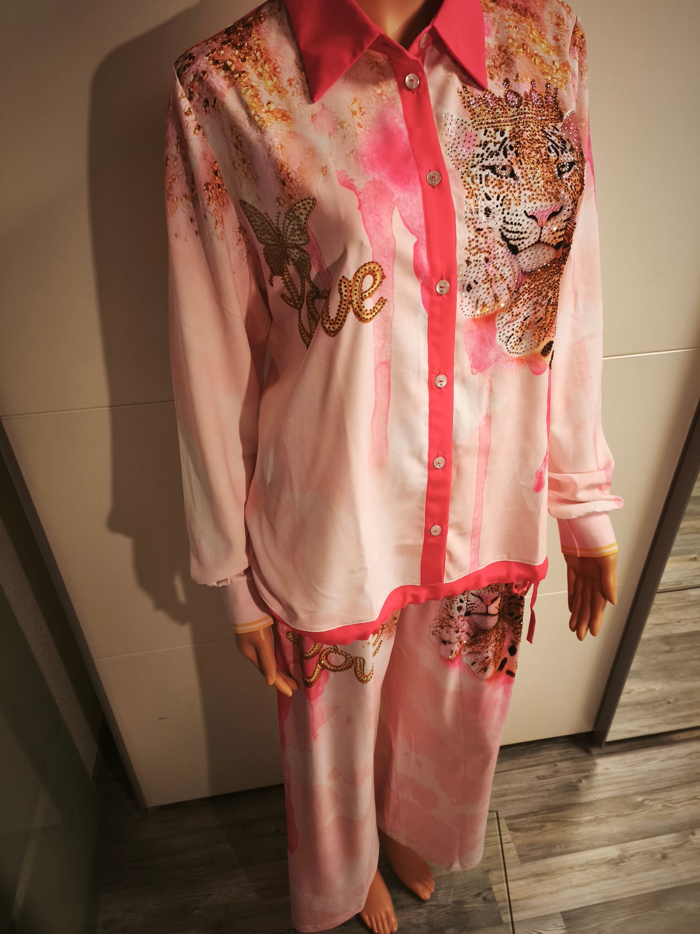 Missy Leichte Bluse dehnbar mit Strass S- XL