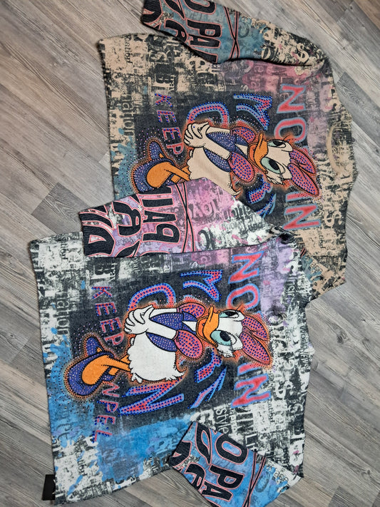 Dicker Strick Pullover mit Daisy Duck bis 44/46 tragbar