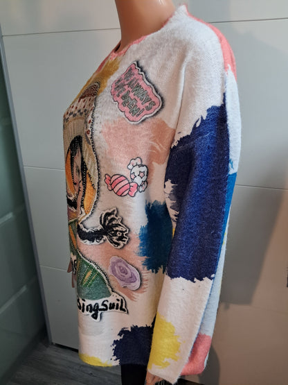 Dicker Strick Pullover Mädchen 44/46 tragbar