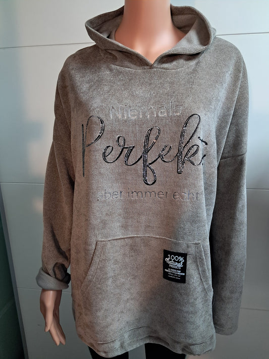 Long Cord Pullover mit Kapuze bis 44/46 tragbar