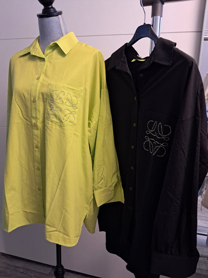 See More Oversize Hemd mit Strass