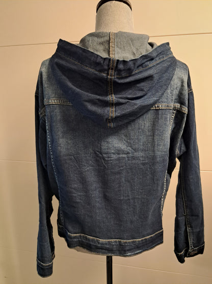 Jeans Jacke mit Kapuze XL