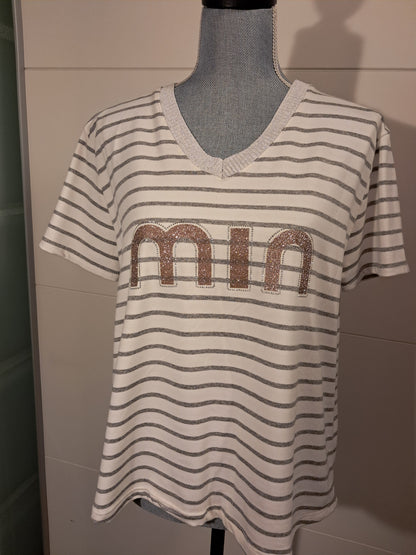 Lucky Mode Streifen T-Shirt bis 42/44 tragbar