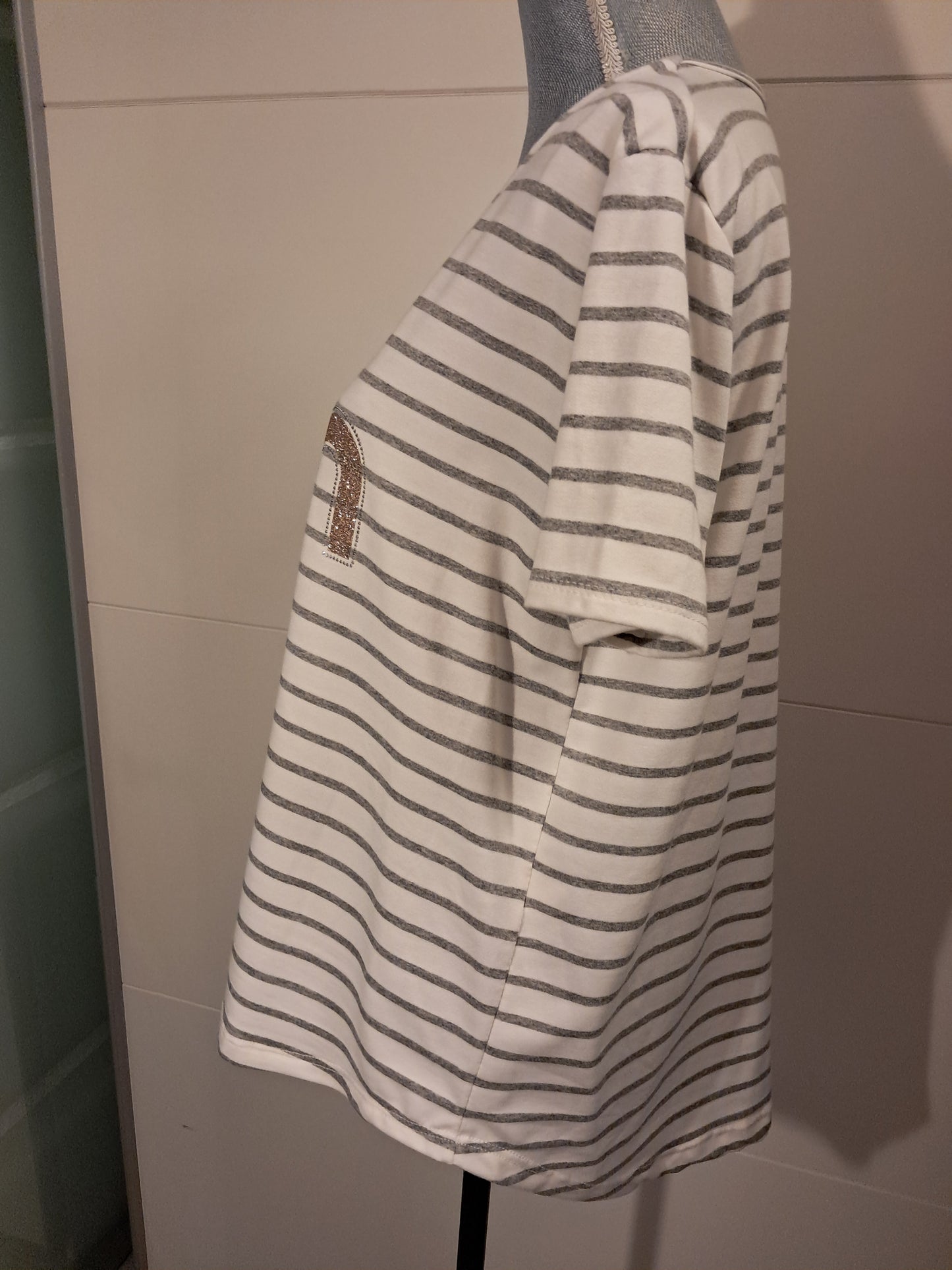 Lucky Mode Streifen T-Shirt bis 42/44 tragbar