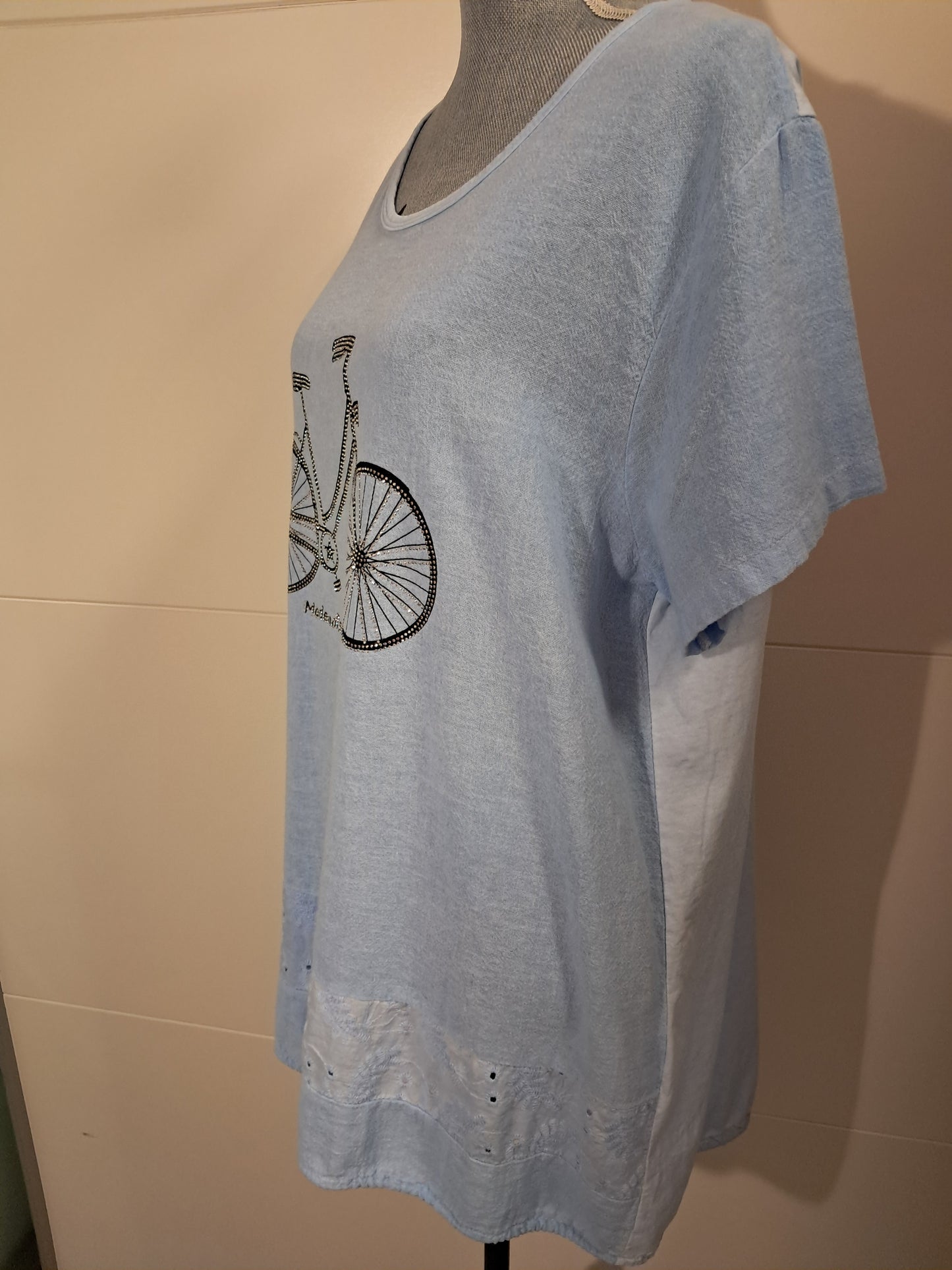 T-Shirt Fahrrad mit Strass bis 44/46 tragbar