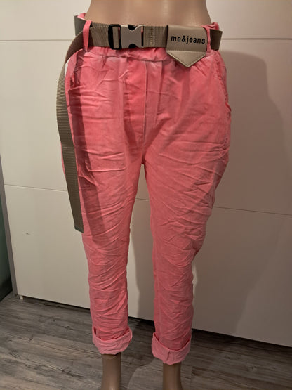 me & Jeans  2 Teilig Hose + Gürtel locker bis Gr. 40 tragbar