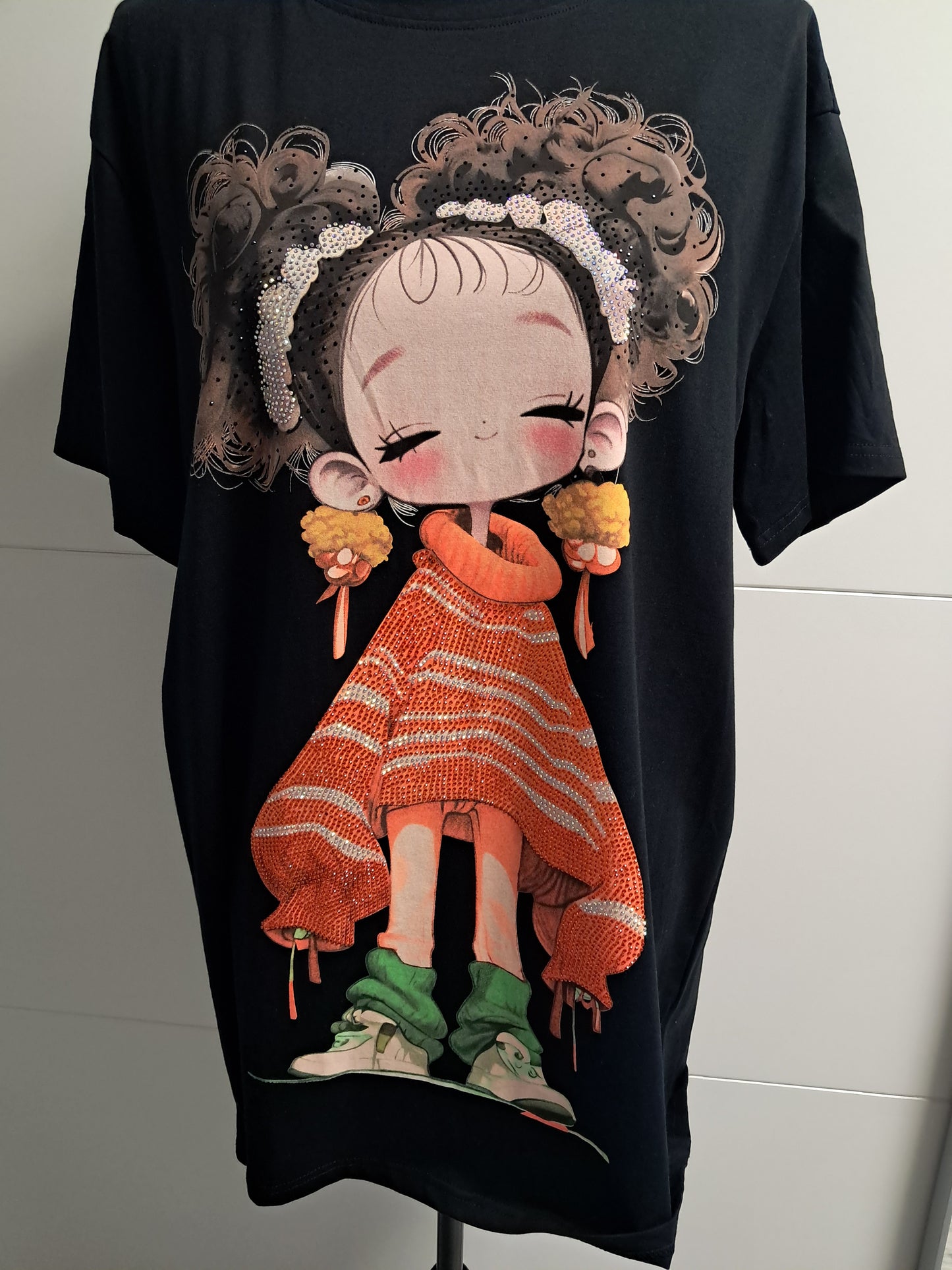 T-Shirt Mädchen mit Strass bis 44 tragbar