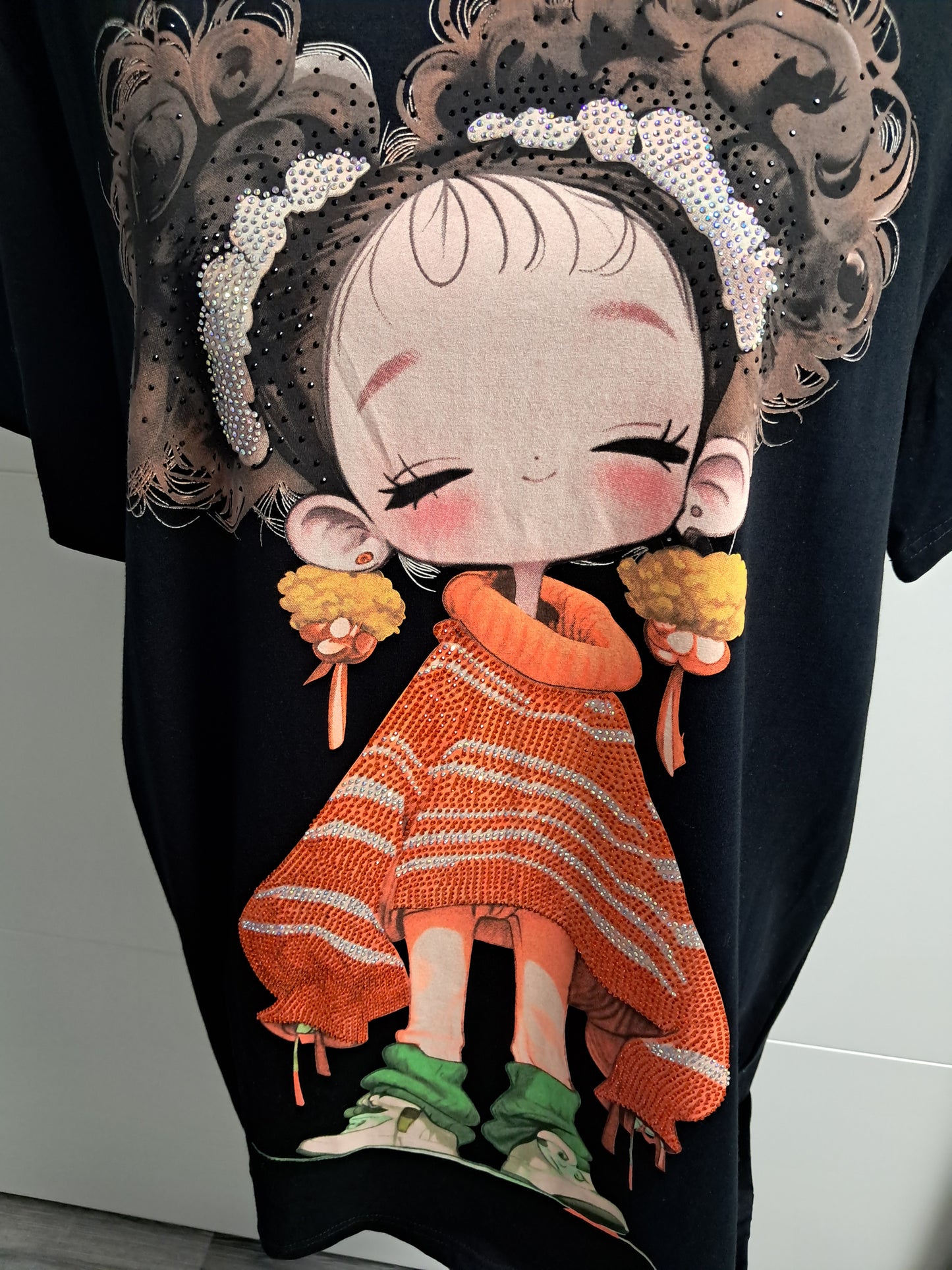T-Shirt Mädchen mit Strass bis 44 tragbar