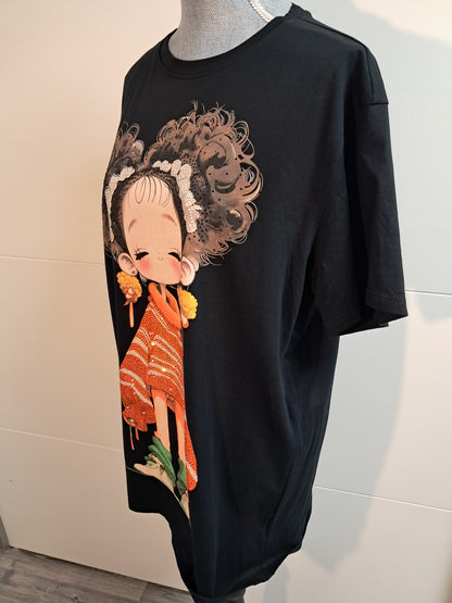 T-Shirt Mädchen mit Strass bis 44 tragbar