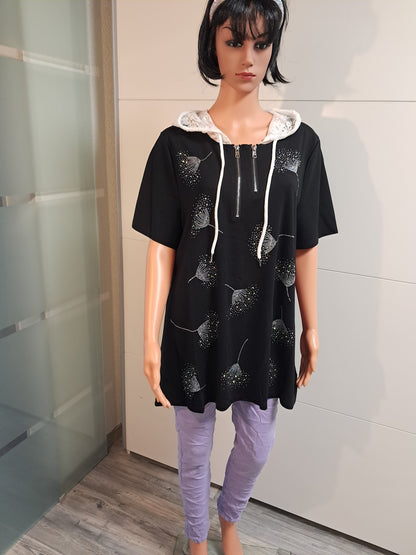Spitzen Kapuzen T-Shirt bis 44 tragbar