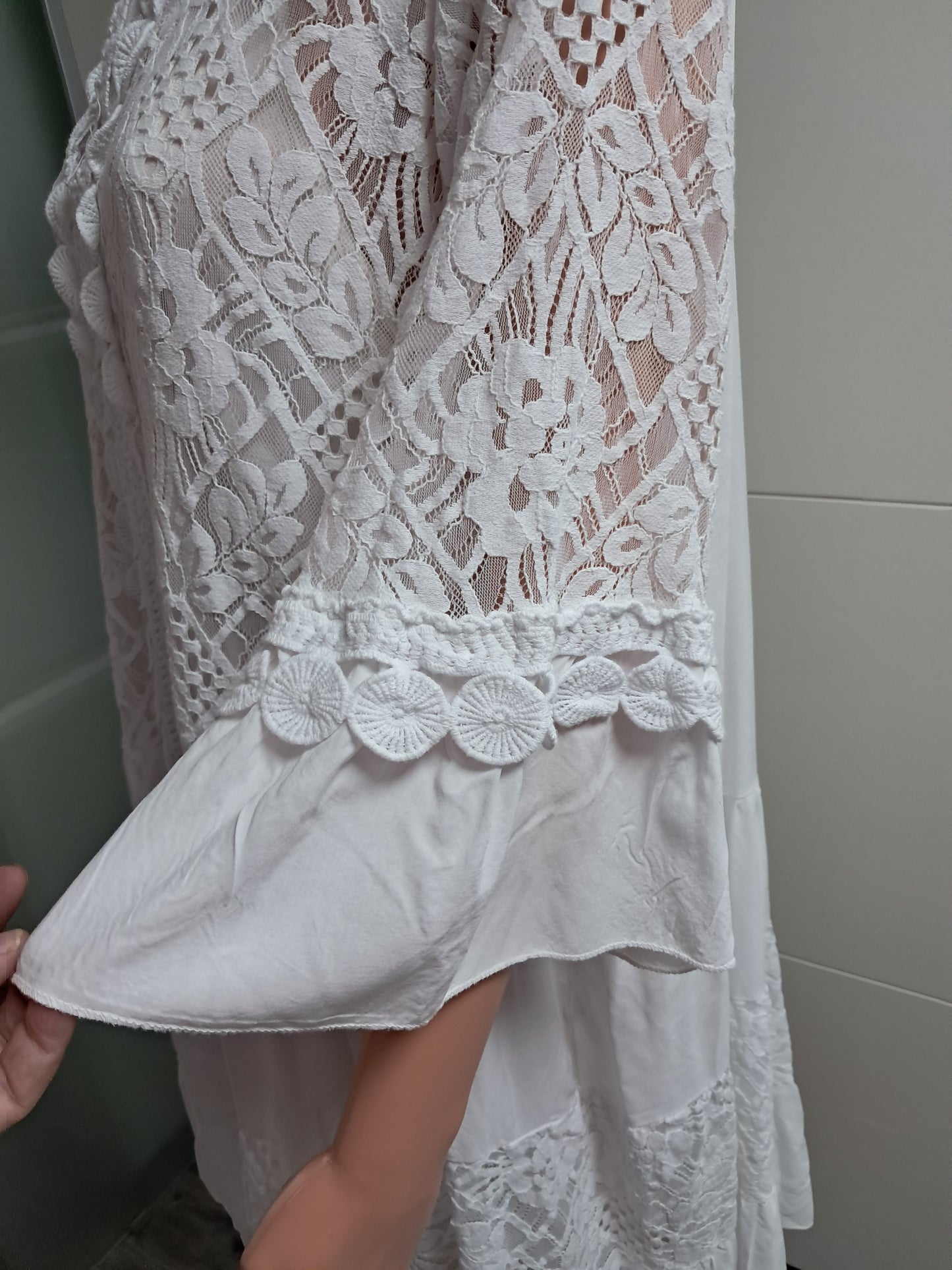 Sommerkleid mit Unterkleid bis 46 tragbar