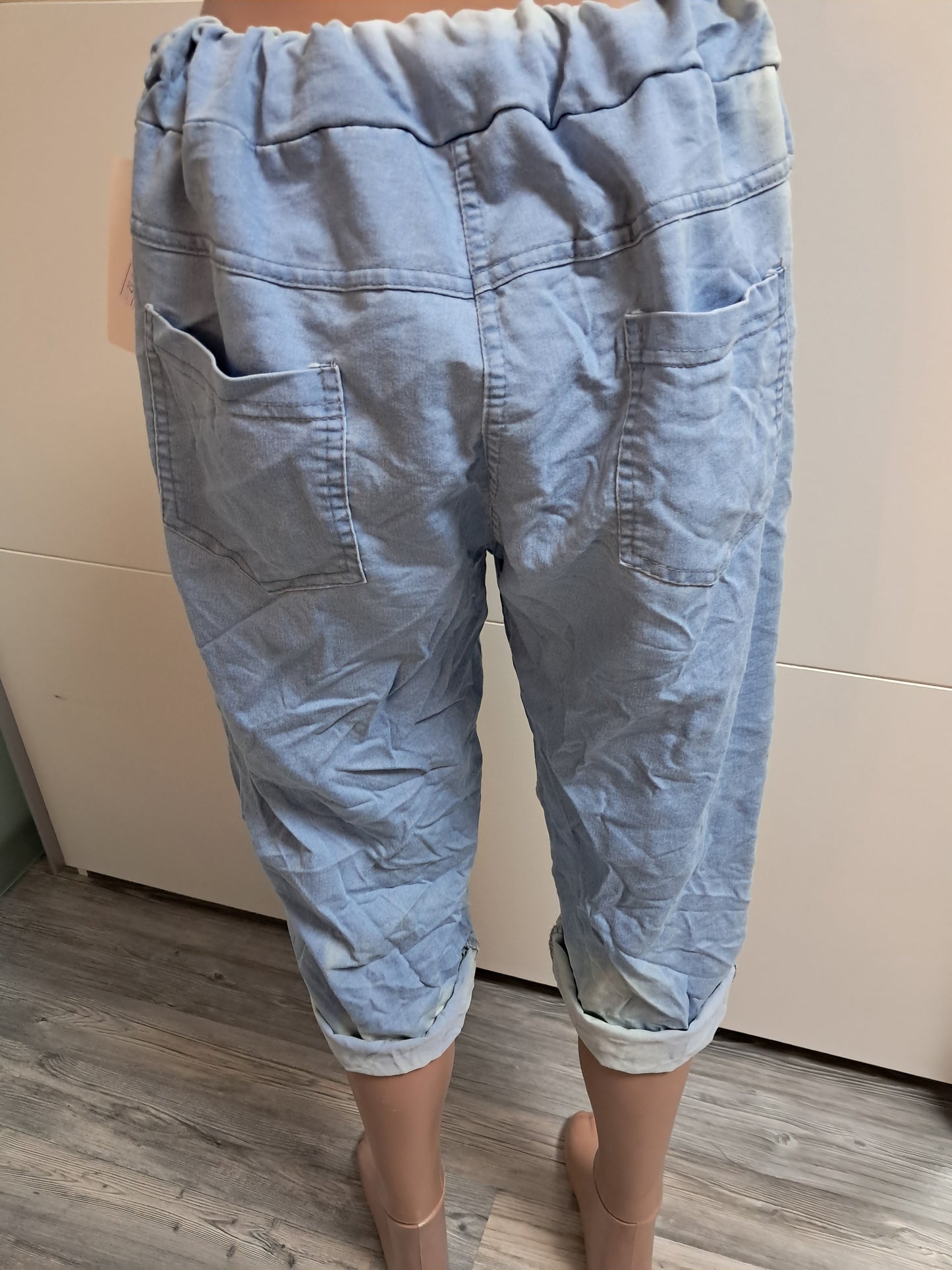 Capri Hose im leichten Jeans Stoff bis 42 tragbar