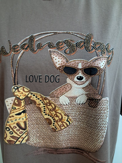 T-Shirt -Tasche und Hund bis 44/46 tragbar
