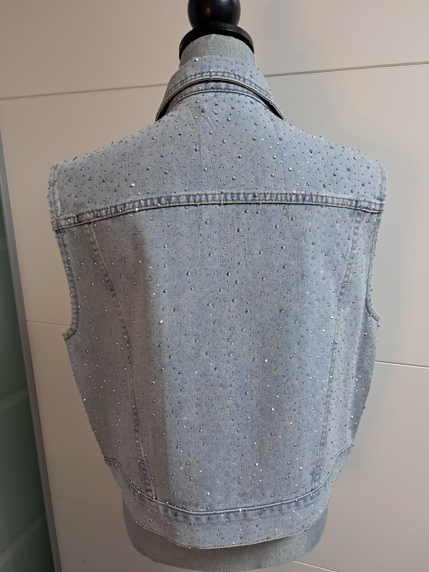 Jeans Glitzer Weste bis 42 tragbar