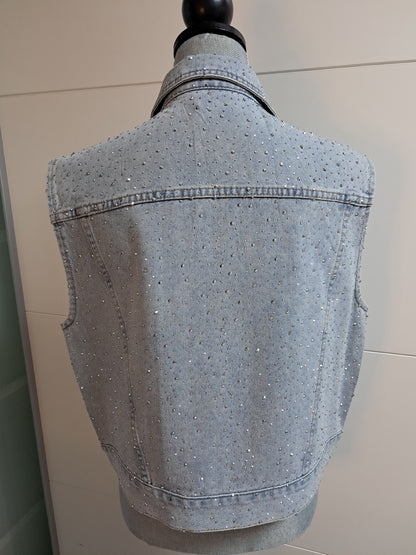 Jeans Glitzer Weste bis 42 tragbar