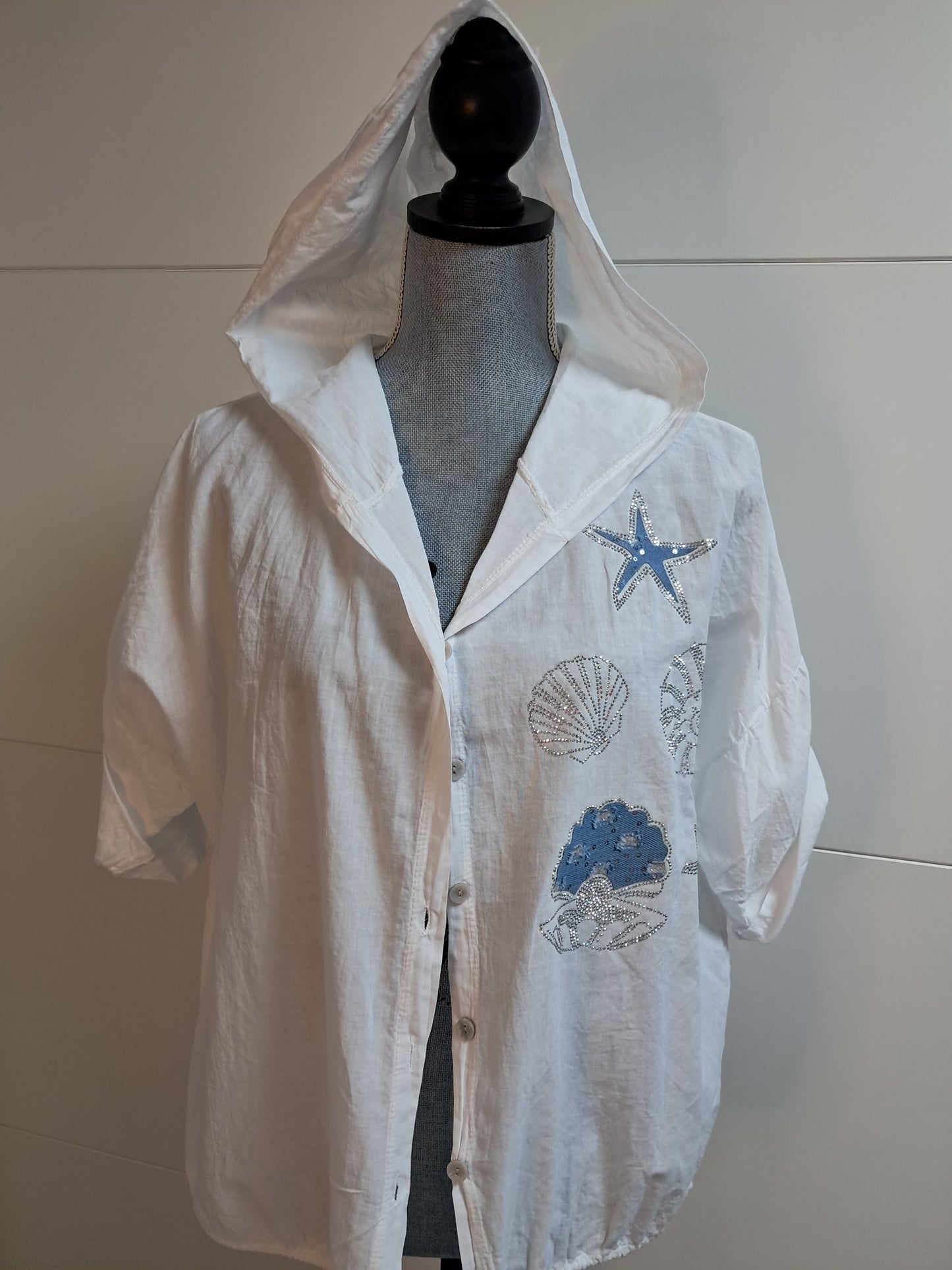 Leichte Sommer Hemd Jacke bis 44 tragbar