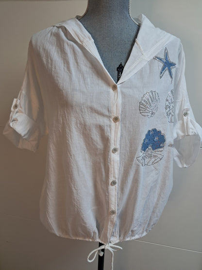 Leichte Sommer Hemd Jacke bis 44 tragbar