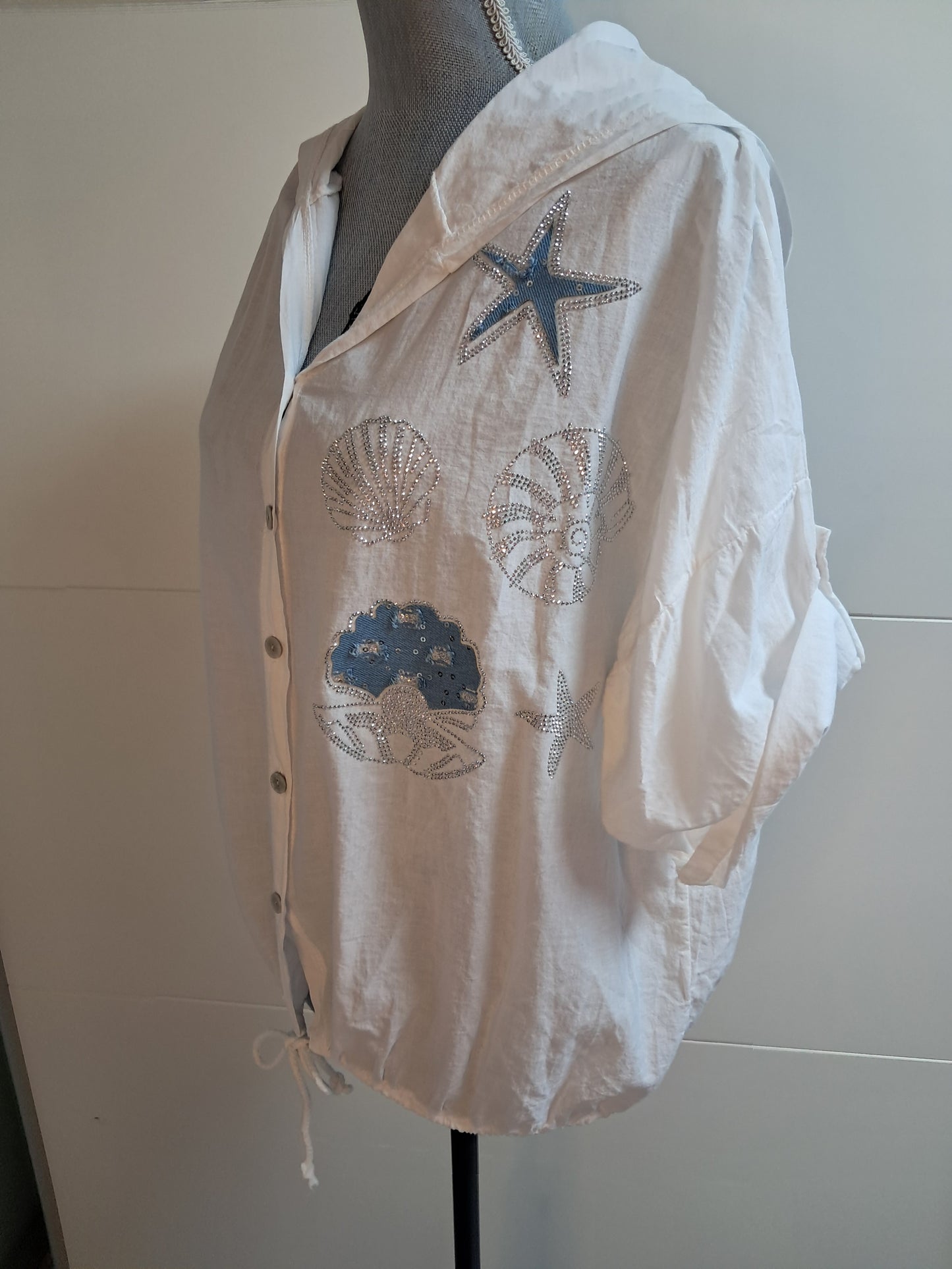 Leichte Sommer Hemd Jacke bis 44 tragbar