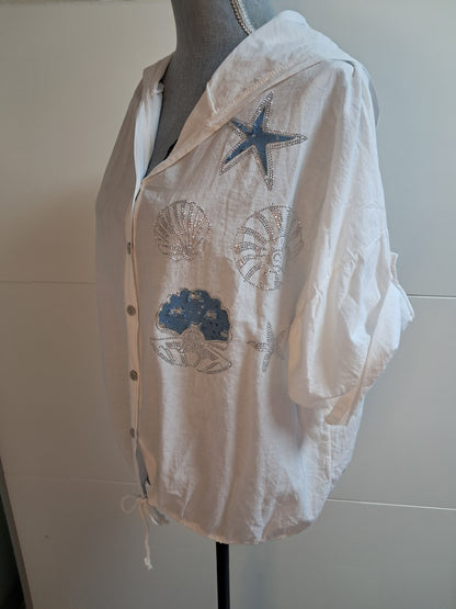 Leichte Sommer Hemd Jacke bis 44 tragbar