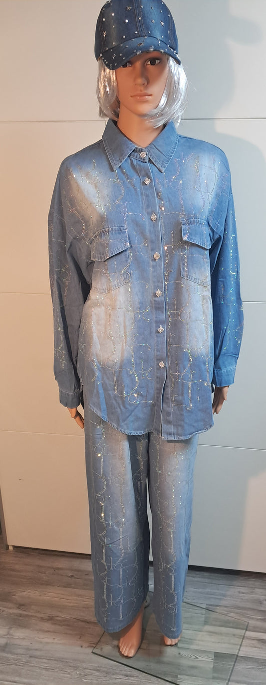 Jeans Hemd und Jeans Hose bis 42 / 44 tragbar