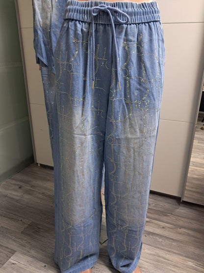 Jeans Hemd und Jeans Hose bis 42 / 44 tragbar