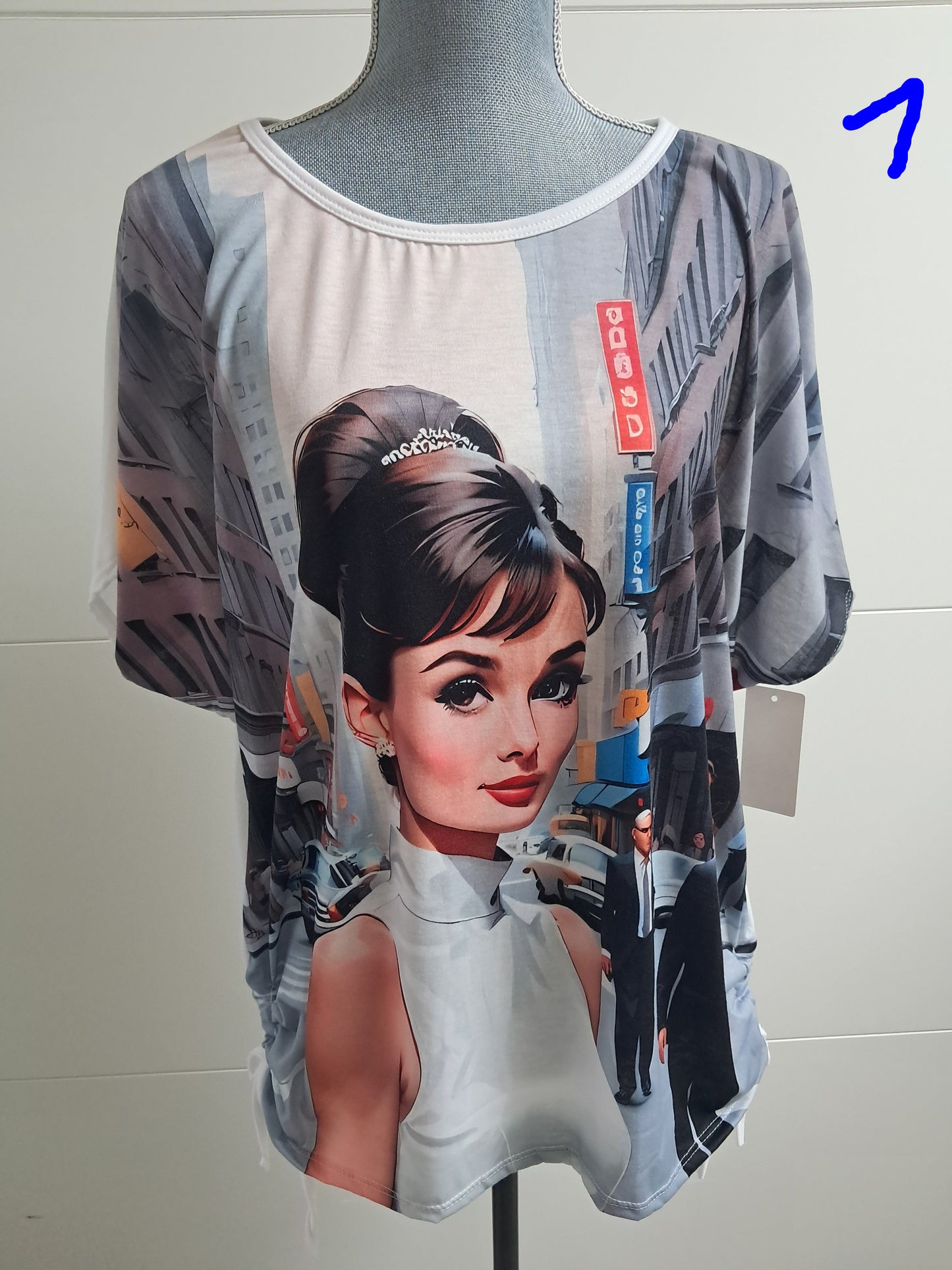 Weiche Viskose T-Shirt mit Motiv bis 46 tragbar