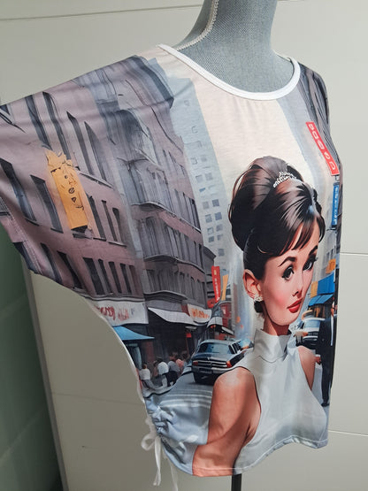 Weiche Viskose T-Shirt mit Motiv bis 46 tragbar