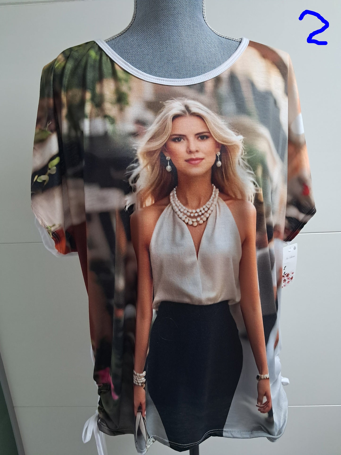 Weiche Viskose T-Shirt mit Motiv bis 46 tragbar