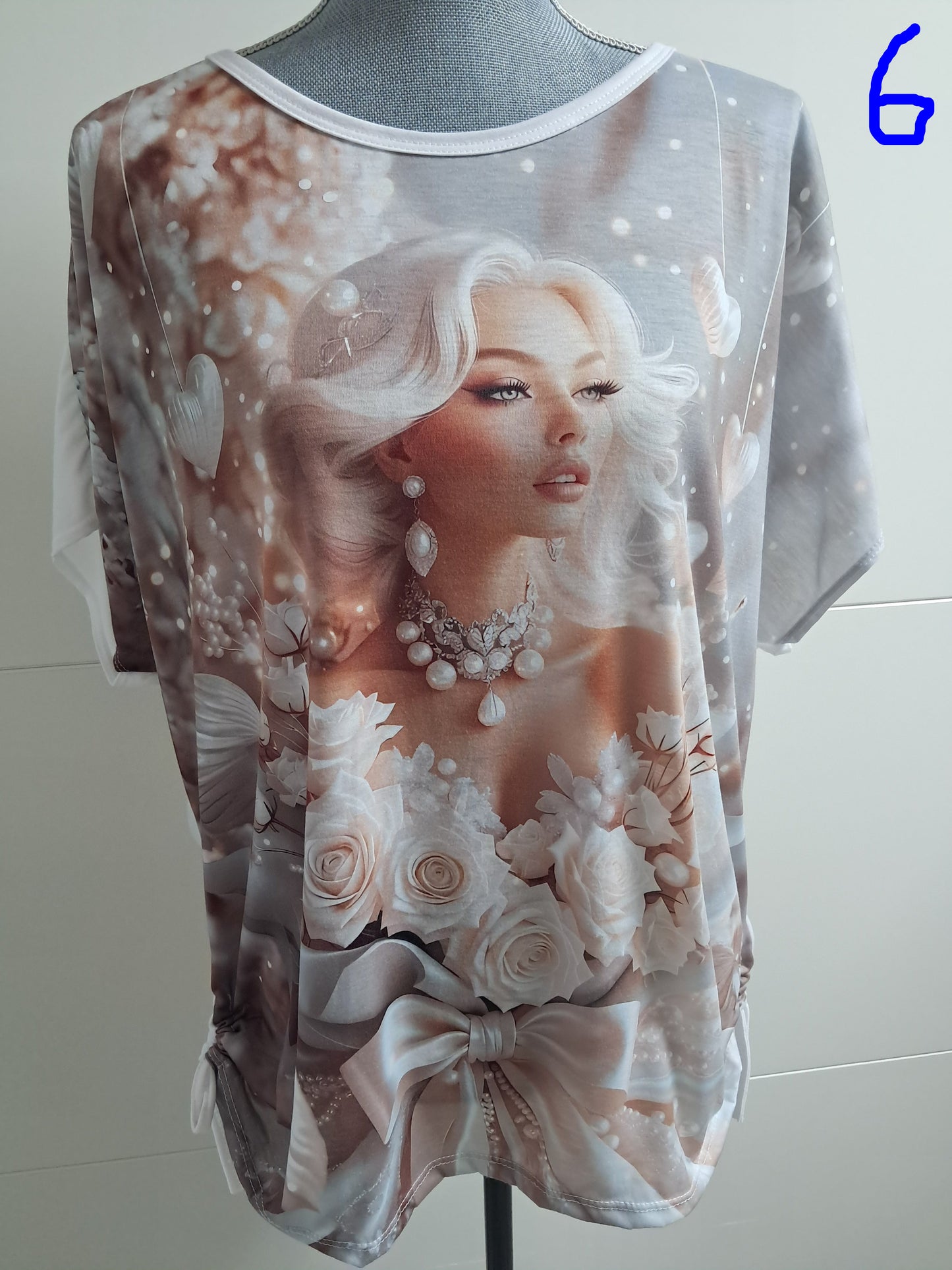 Weiche Viskose T-Shirt mit Motiv bis 46 tragbar