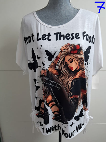 Weiche Viskose T-Shirt mit Motiv bis 46 tragbar