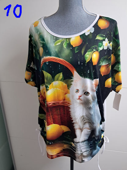 Weiche Viskose T-Shirt mit Motiv bis 46 tragbar