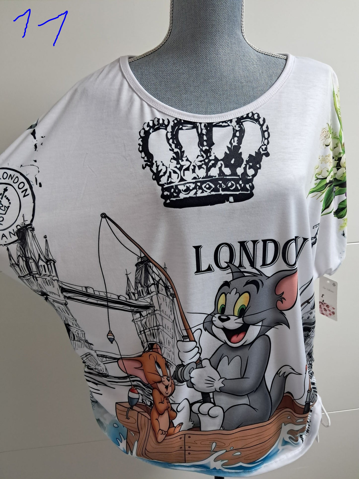 Weiche Viskose T-Shirt mit Motiv bis 46 tragbar