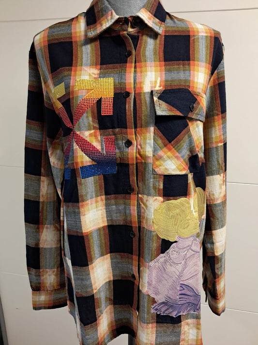 Sonesta Karo Hemd mit Strass Gr. XS - L