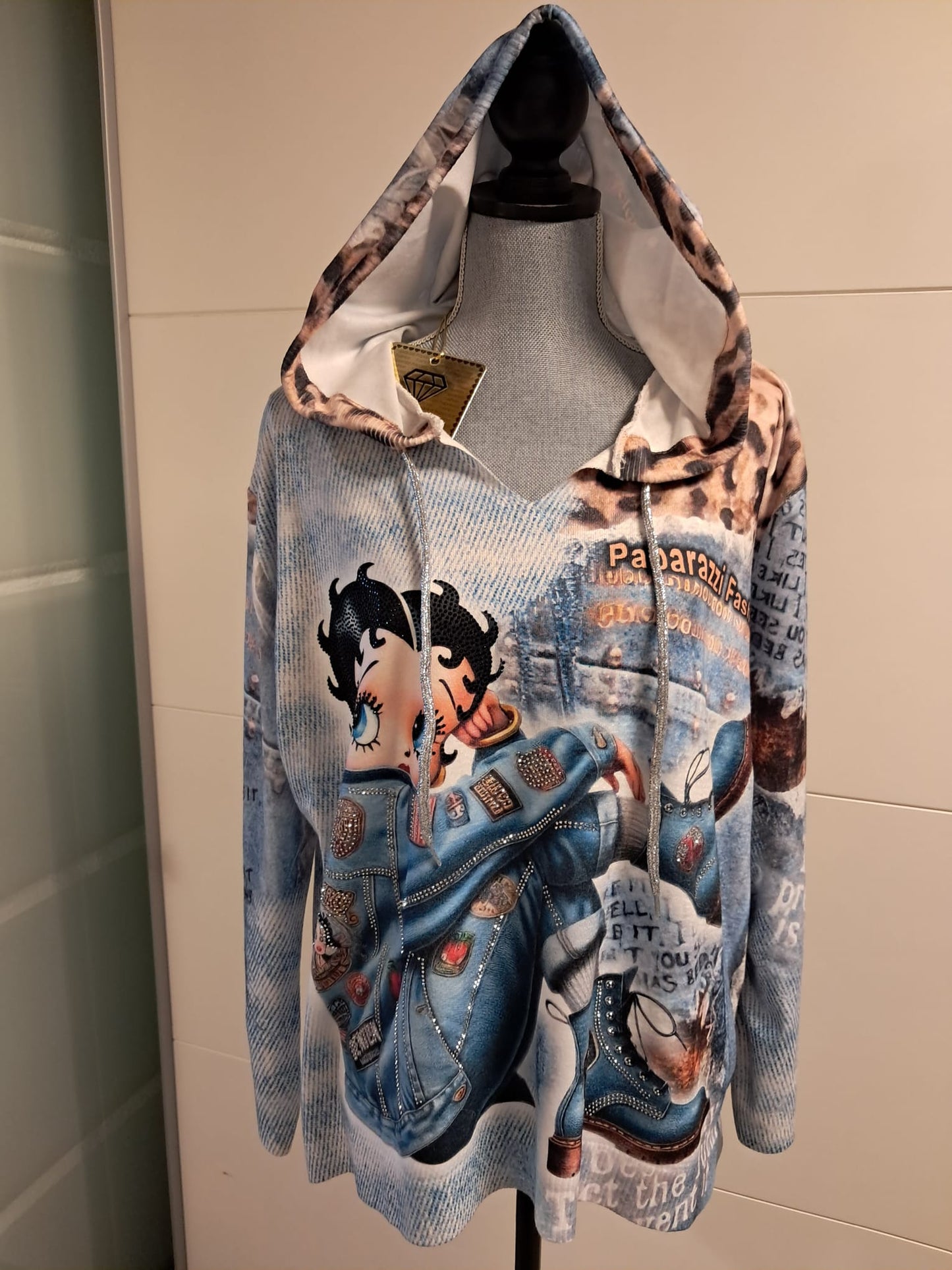 Paparazzi Fashion Feinstrick Kapuzen Pullover