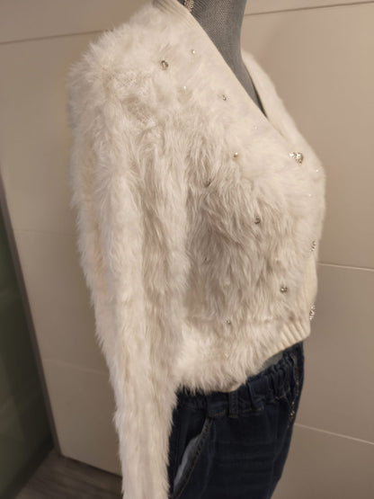 Flauschig weicher Strick Pullover/Jacke