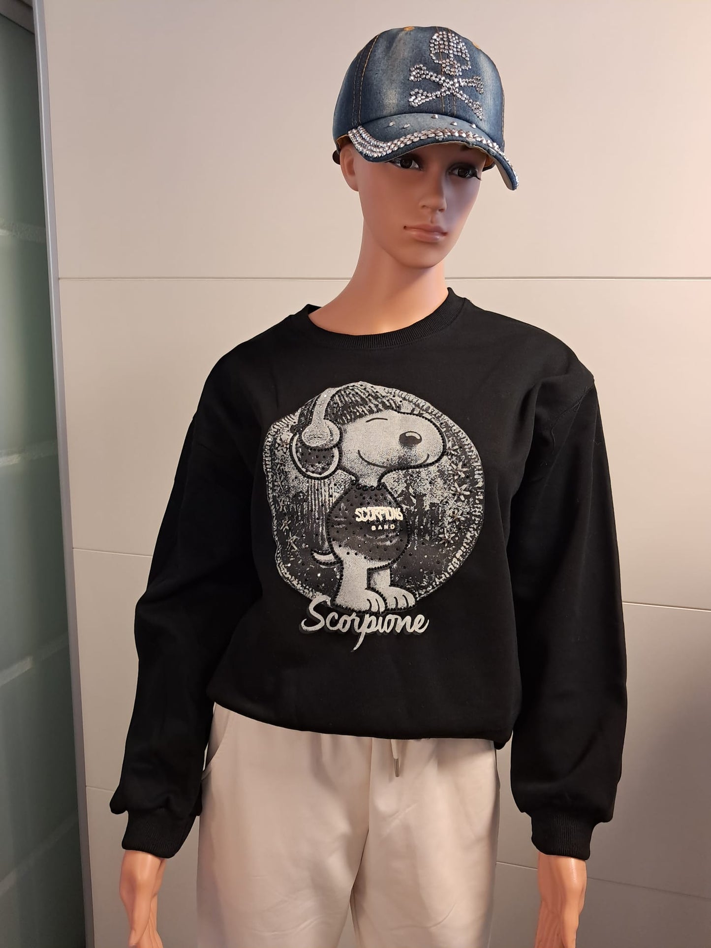 Snoopy Sweatshirt mit Strass