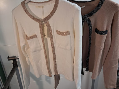 Enzoria Feinstrick Cardigan bis 38 tragbar