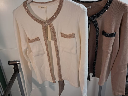 Enzoria Feinstrick Cardigan bis 38 tragbar