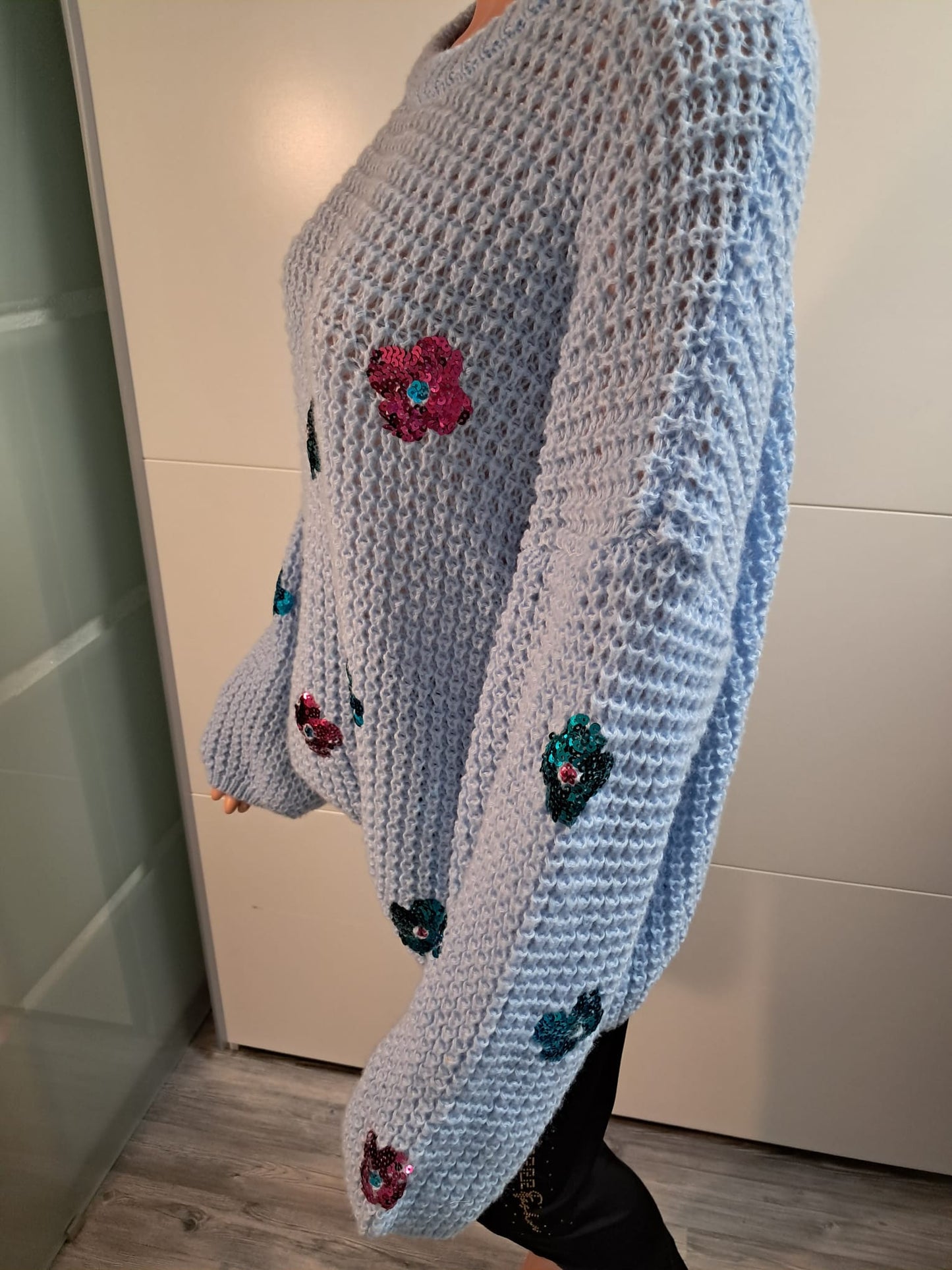 Grob Strick Pullover mit Pailletten