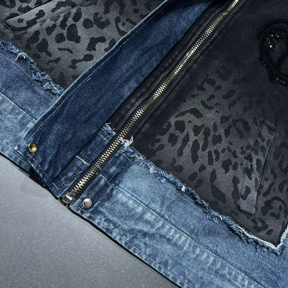 Teil Jeans Jacke mit Pailletten bis Gr. 46 tragbar