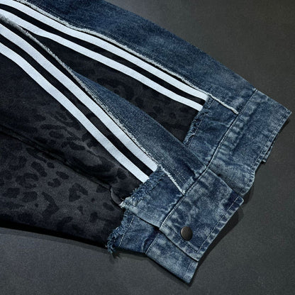 Teil Jeans Jacke mit Pailletten bis Gr. 46 tragbar
