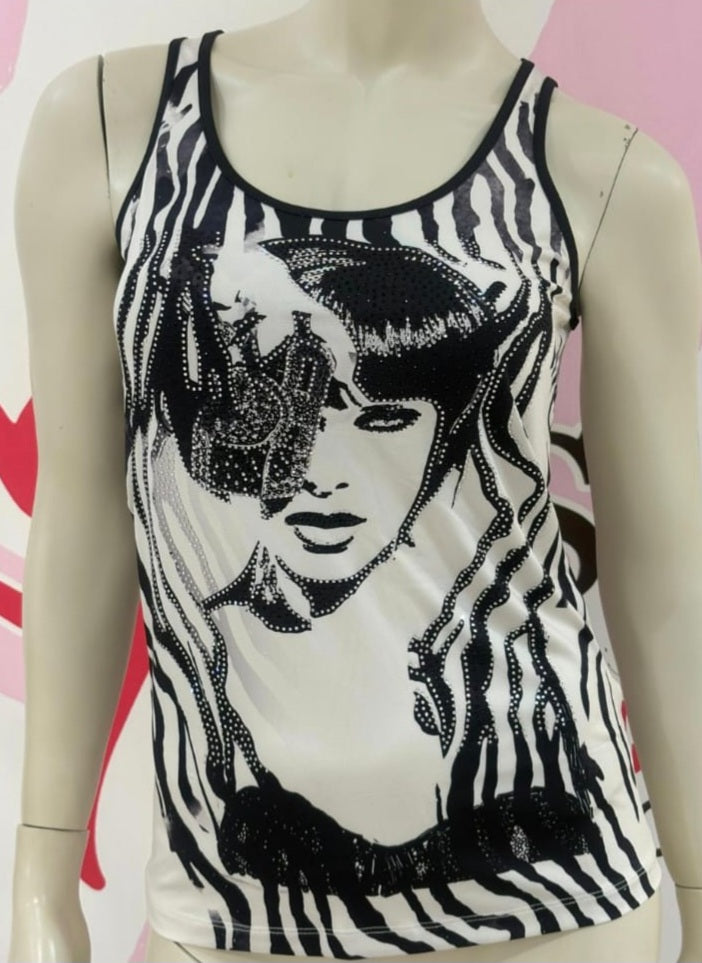 Missy Top mit Frau und Strass