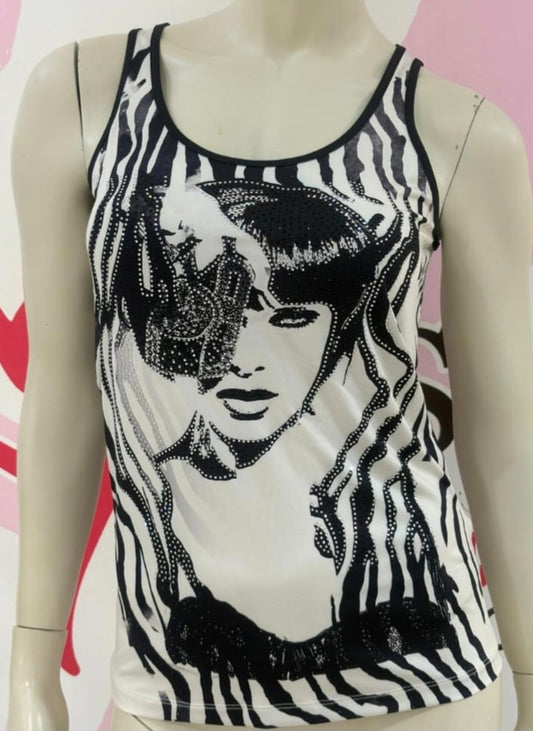 Missy Top mit Frau und Strass