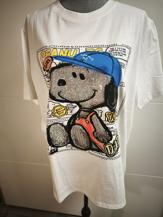 T-Shirt Hund mit Strass bis Gr. 46 tragbar