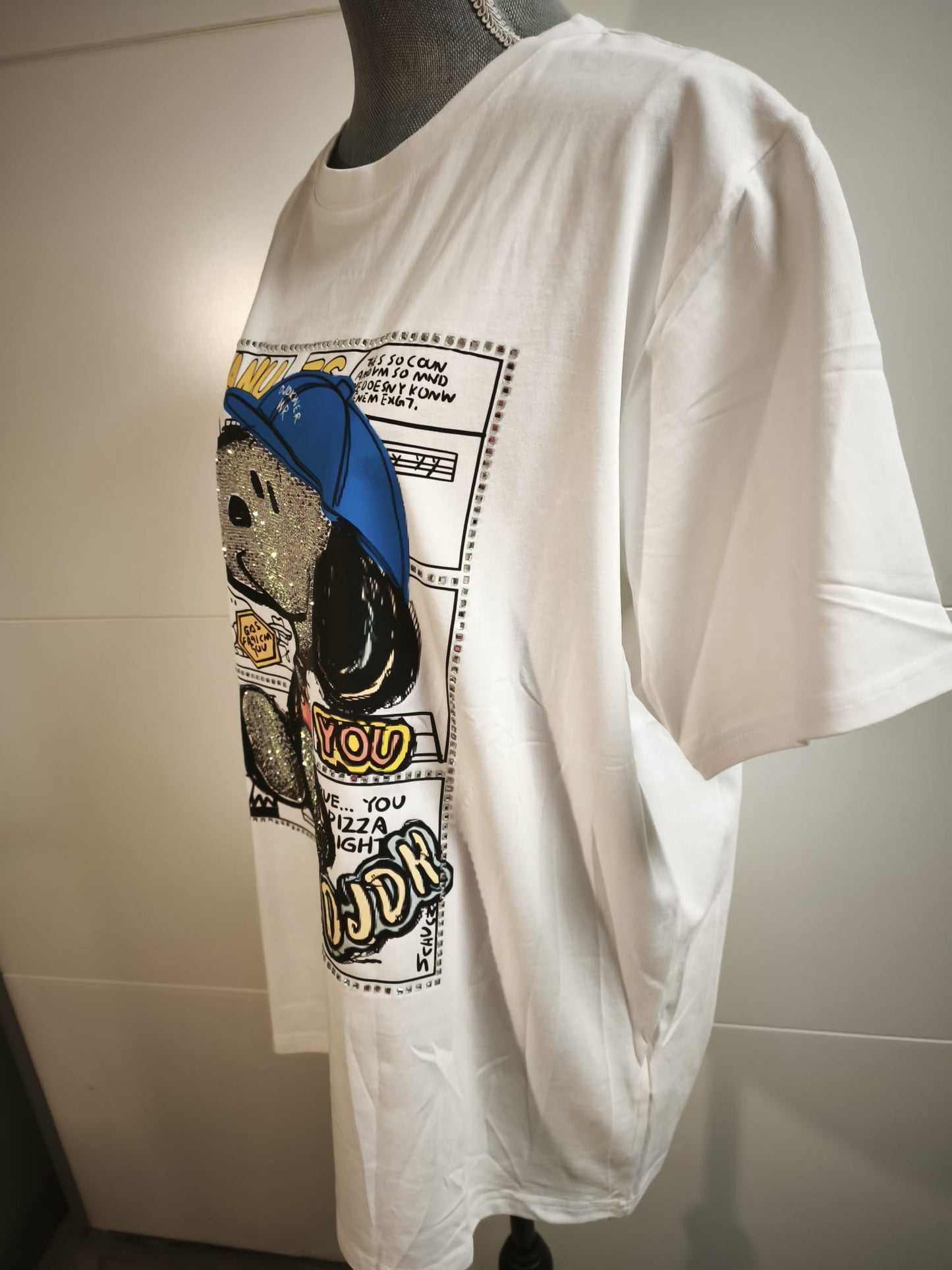 T-Shirt Hund mit Strass bis Gr. 46 tragbar